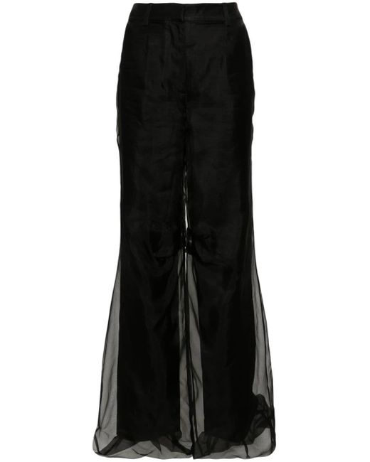 Christopher Esber Black Iconica Wide-leg Trousers - Women's - Wool/viscose/silk