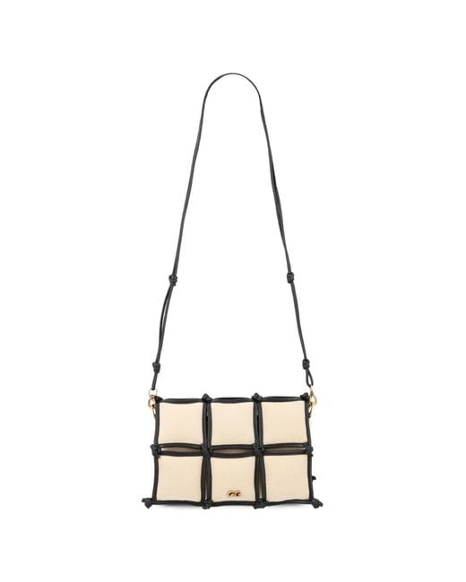 Cult Gaia White Gaia's Puff Knotted Cage-Detail Cross Body Bag