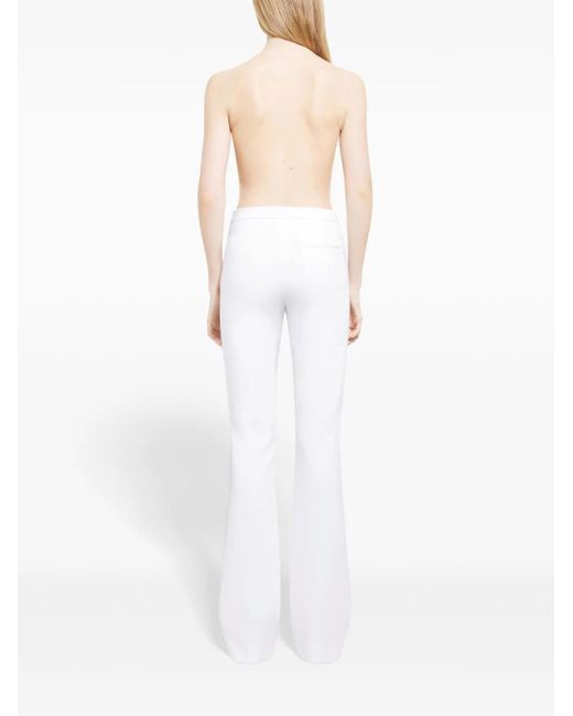 Courreges White Oblique Tailored Trousers