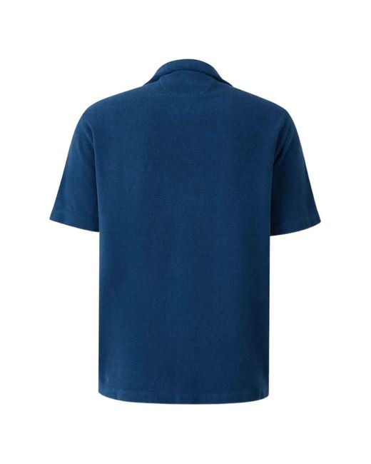 Fedeli Blue Patch-Pocket Shirt for men