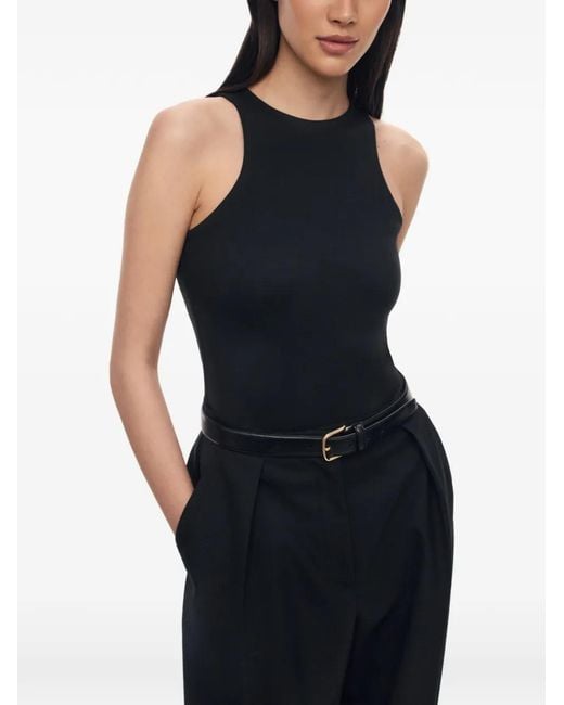 12 STOREEZ Black Racer-Back Bodysuit