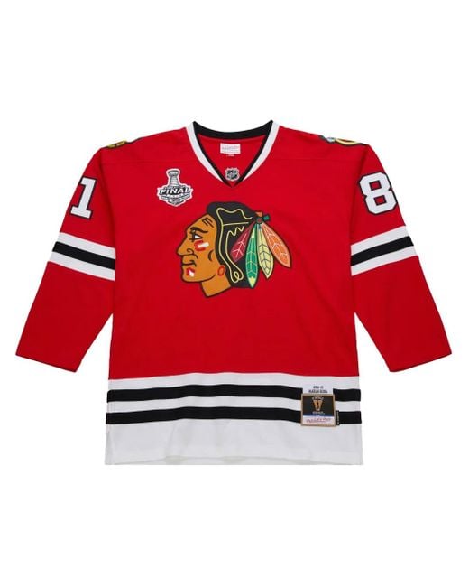 Mitchell & Ness Red Nhl "Blackhawks 2014 Marian Hossa" Jersey for men