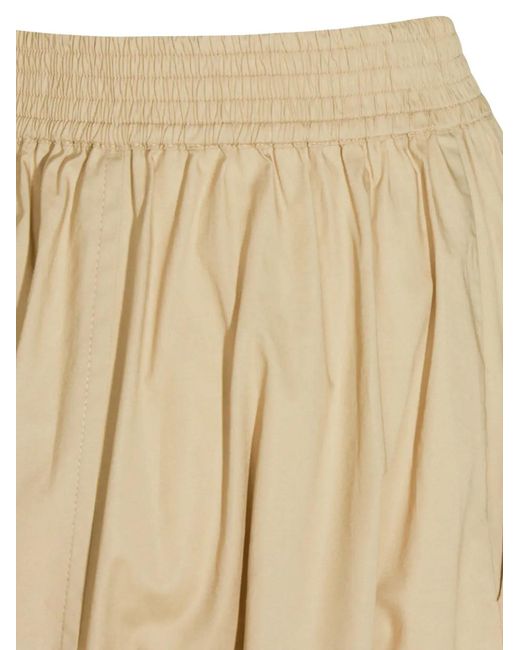 Twinset Natural Button-Down Midi Skirt