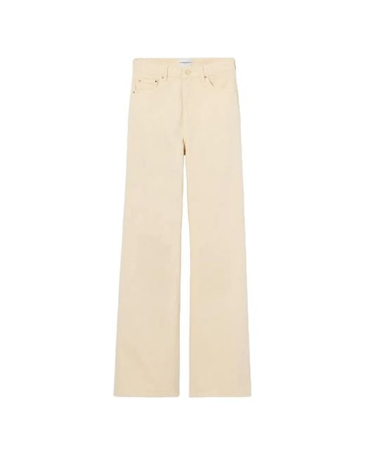 Claudie Pierlot Natural High-Waisted Flared Denim Jeans