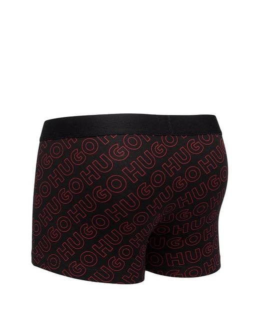 HUGO Red Logo-Print Trunks for men