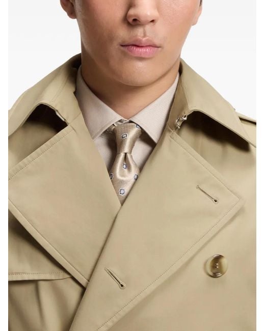 Boss Natural Double-Breasted Trench Coat for men