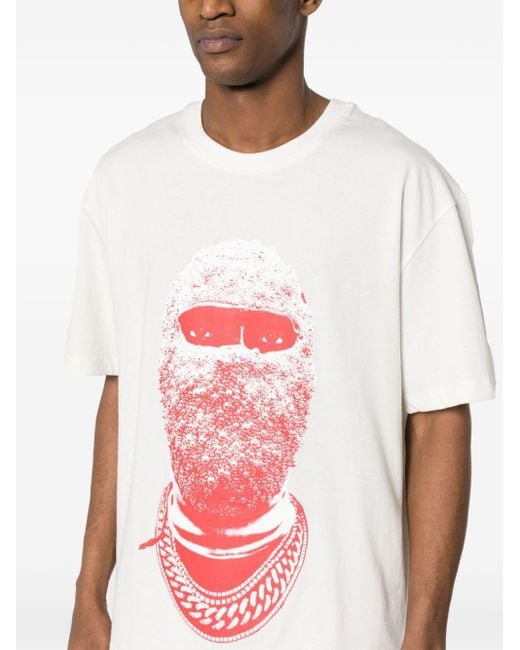 Camiseta con cara estampada Ih Nom Uh Nit de hombre de color White
