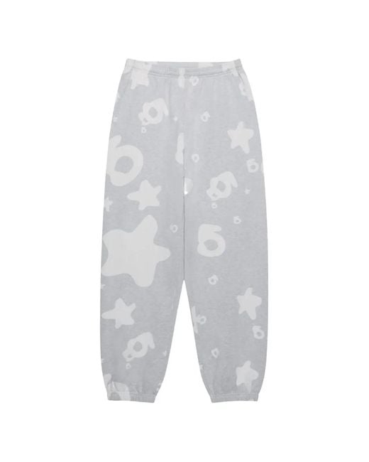 Sp5der White Beluga V2 Star-Print Track Pants for men