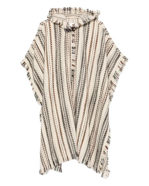 Abrigo con capucha y flecos Isabel Marant de color White