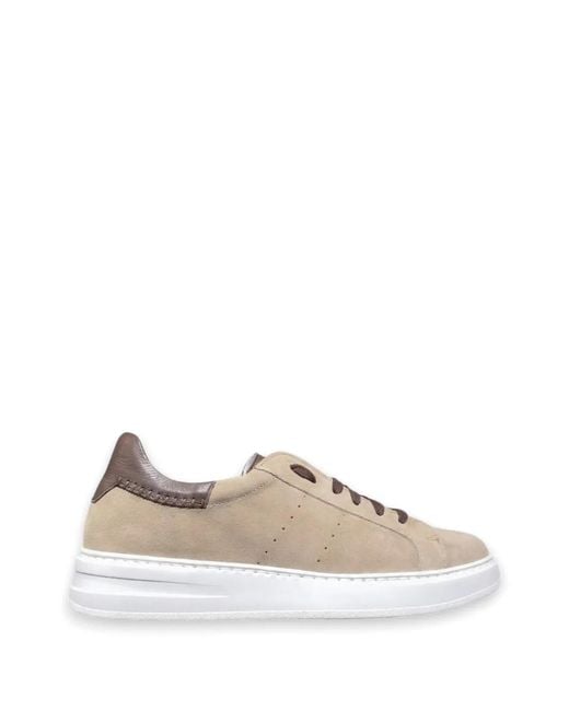Sneakers Con Inserti di Calce in Brown da Uomo