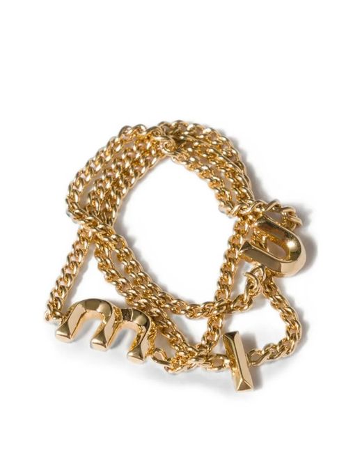 Miu Miu Metallic Metal Ring