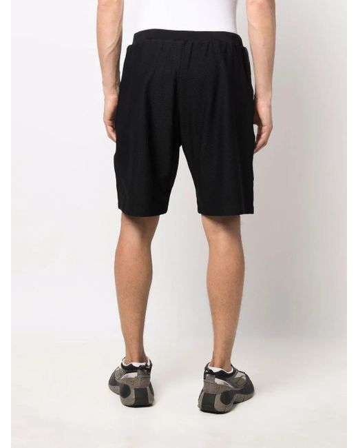 Etro Black Logo-Tape Casual Shorts for men