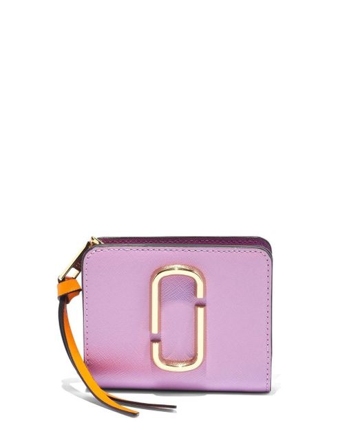 Marc Jacobs Leather The Snapshot Mini Compact Wallet in Pink Lyst