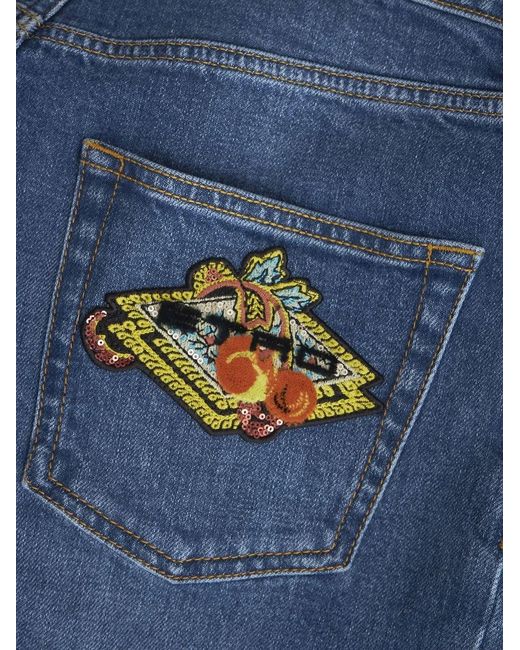 Vaqueros Rectos Con Aplique Del Logo Etro de color Blue