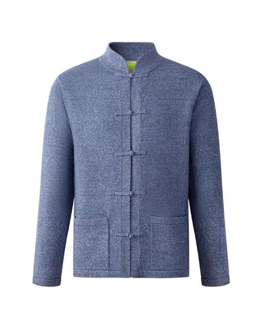 Shanghai Tang Blue Knot Cardigan for men