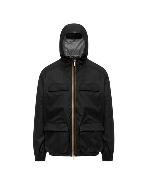 K-Way Black Clad Extra Light 3L Hooded Jacket