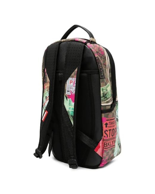 Sprayground Gray Sac À Dos À Imprimé Graphique À Carreaux for men