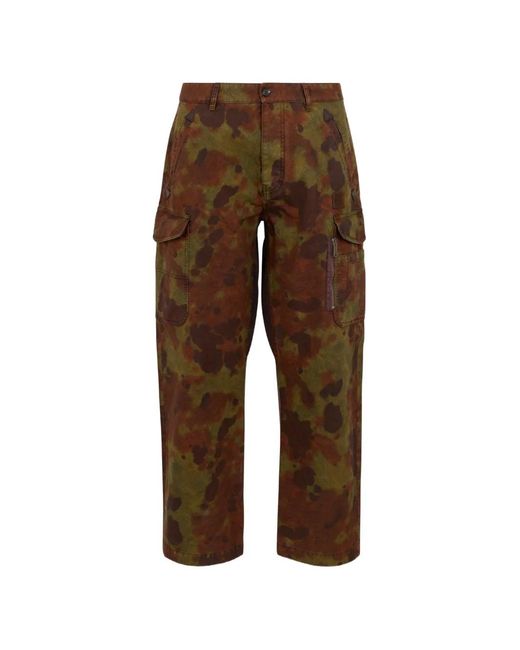DSquared² Brown Cowflage Hybrid Pants for men