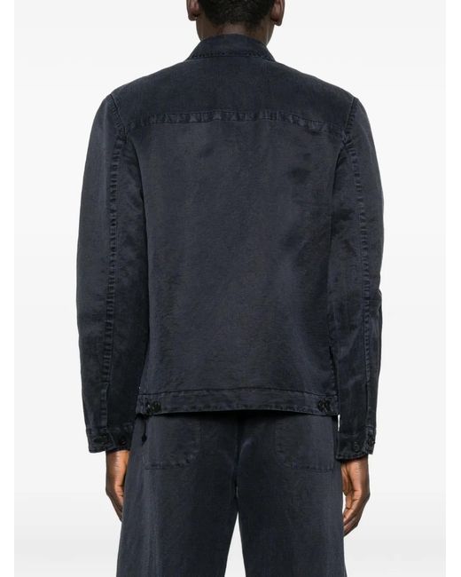 Massimo Osti Studio Blue Zip-Fastening Long-Sleeve Jacket for men