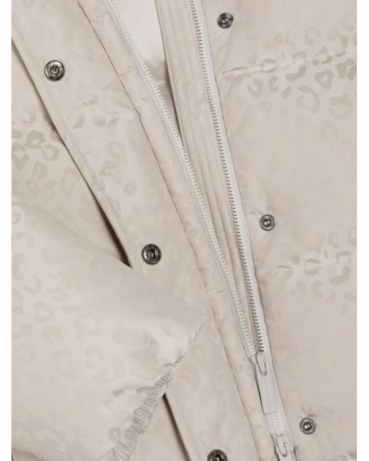 Colmar Natural Leopard-Print Quilted Jacket