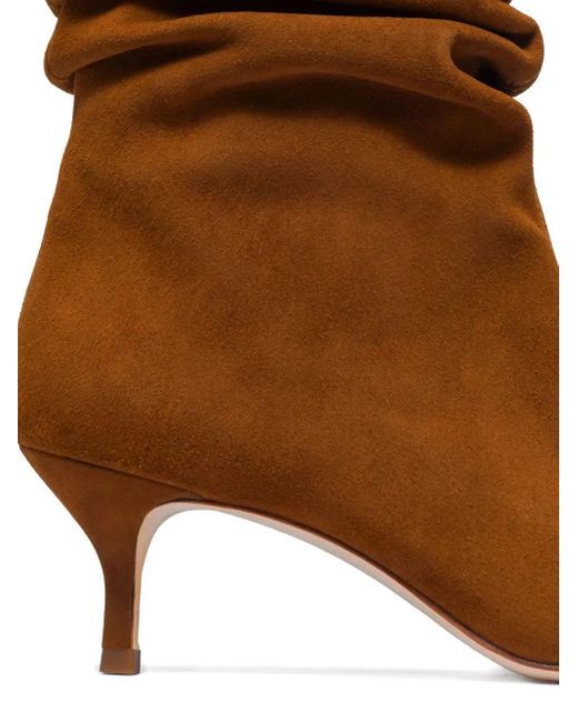 Bernardo Brown 1946 57Mm Scrunched Kitten-Heel Boots
