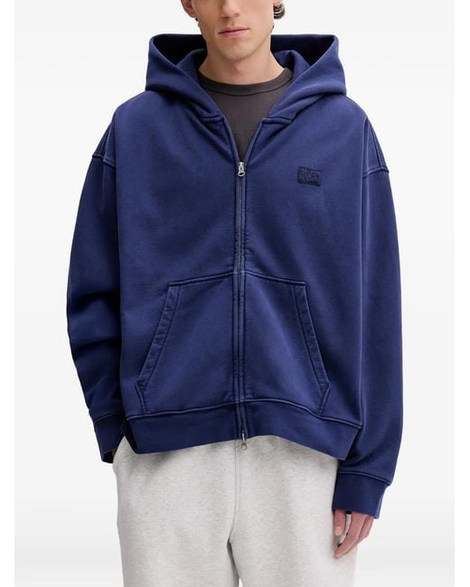 Vans Blue Premium Zip Hoodie for men