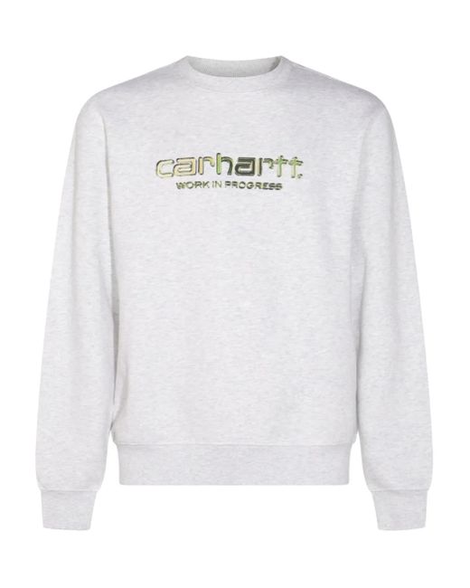 Carhartt White Logo-Print Graphic-Print Sweatshirt for men