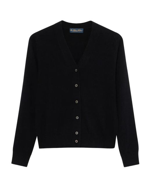 Brooks Brothers Black Cashmere V-Neck Cardigan