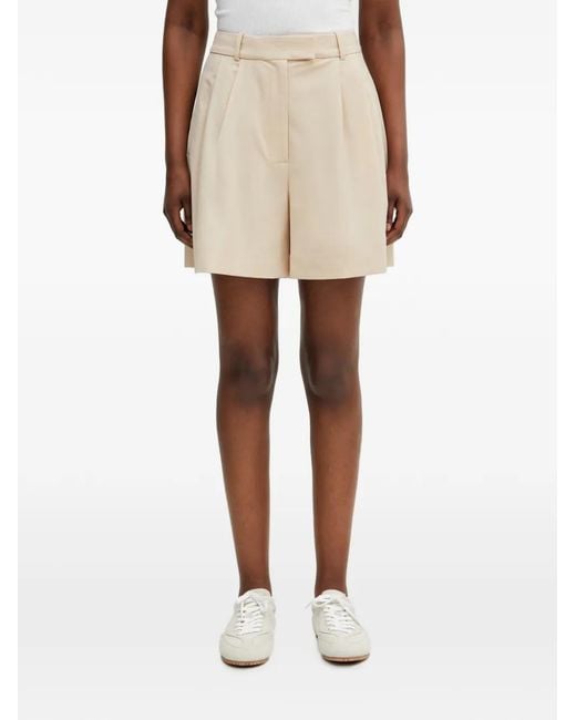 Lacoste Natural Pleated Tailored Shorts