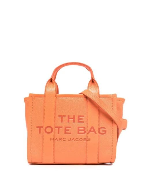 Marc Jacobs Orange The Leather Mini Tote Bag