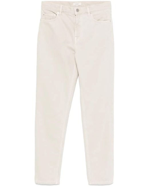 Totême Natural Denim Jeans With Logo Patch