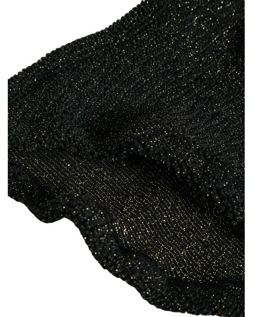 Hunza G Black Xandra Shirred Bikini
