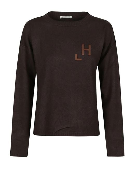 hinnominate Trui Met Logo-Applicatie in het Black