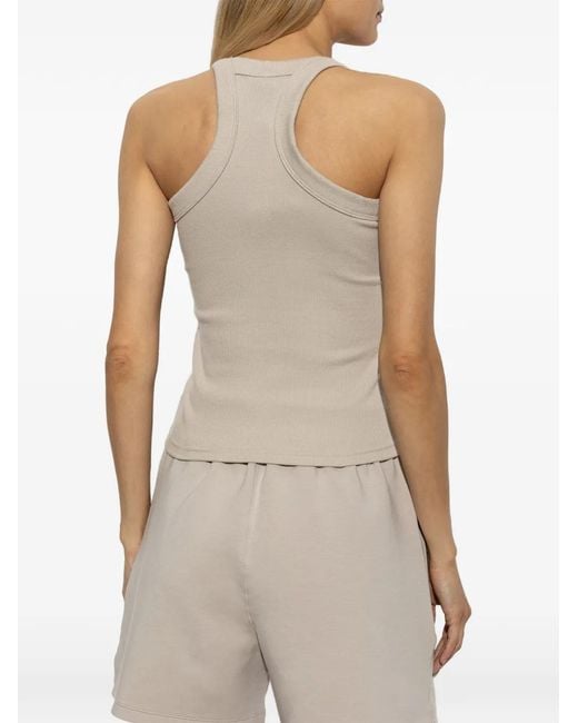 Nike Natural Ribbed-Knit Racerback Top