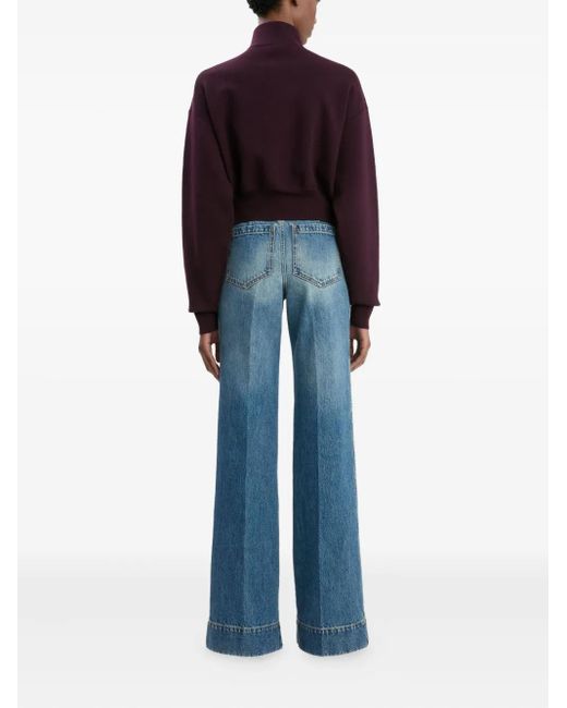Victoria Beckham Black Half-Zip Sweater