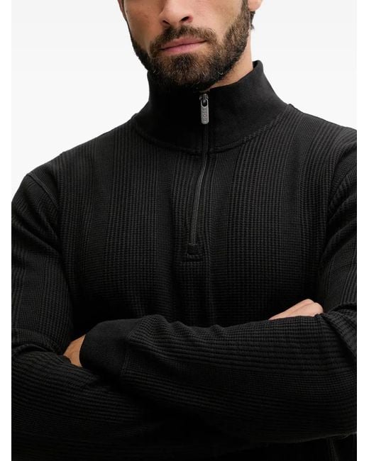 Boss Black Half-Zip Sweater for men