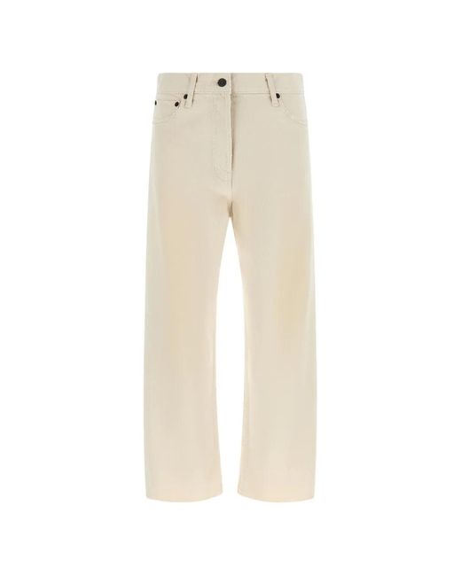 The Row Natural Fortino Raw-Cut Straight-Leg Jeans