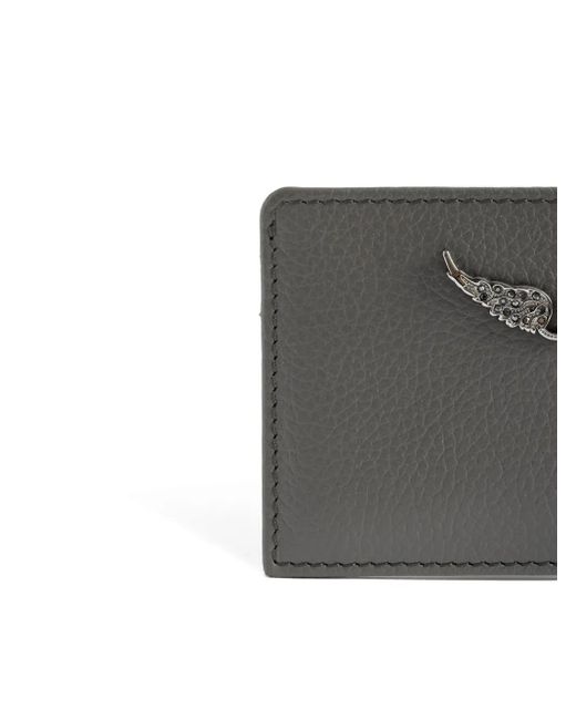 Zadig & Voltaire Leren Pasjeshouder in het Gray