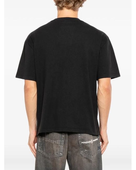 Melt Black Skull-Print T-Shirt for men