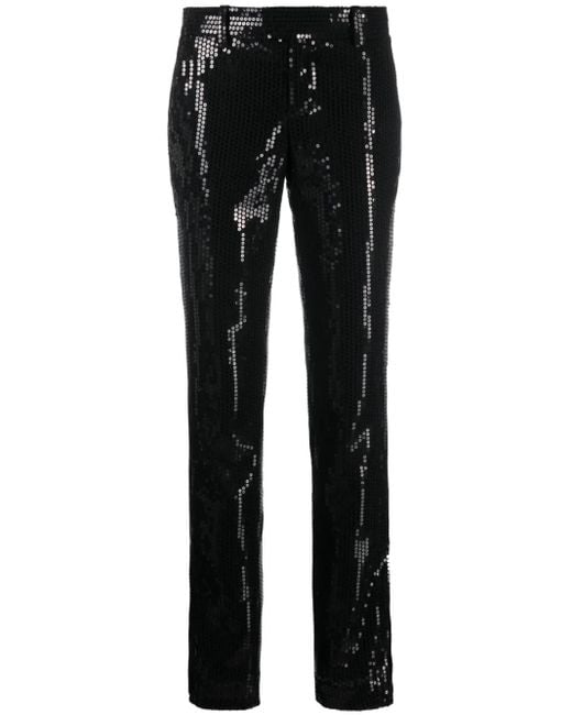 Zadig & Voltaire Black Pruny Sequinned Tapered Trousers