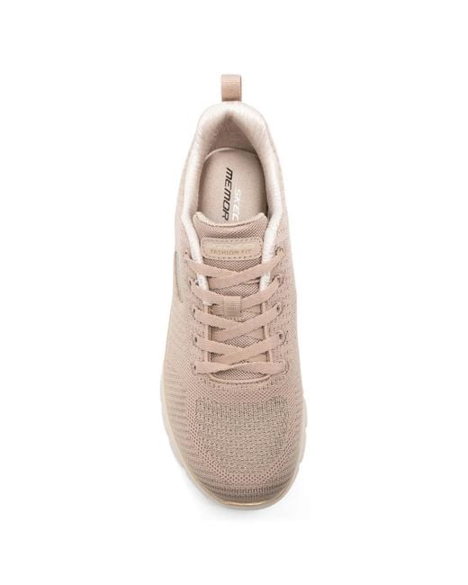 Skechers Pink Fahion Fit 2.0 Moonlight Glow Lace-Up Sneakers