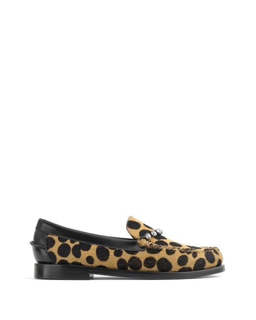 Forte_forte Natural Leather Jewelled Loafers