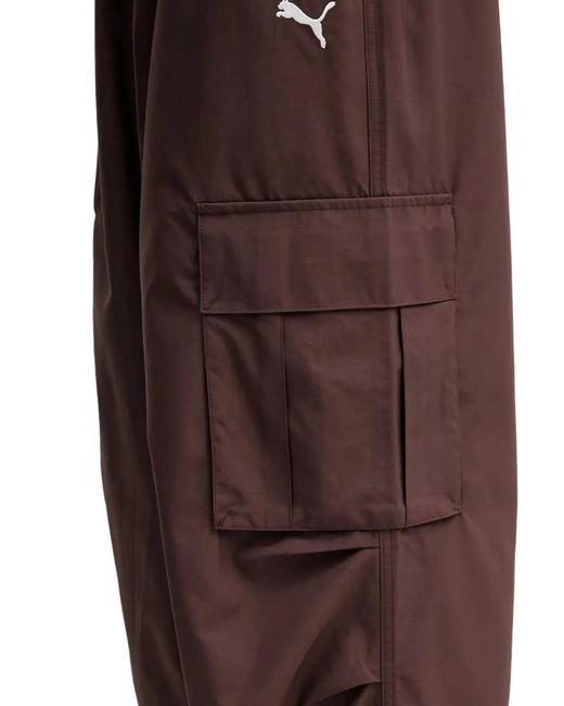 PUMA Brown Future Archive Logo-Embroidered Trousers