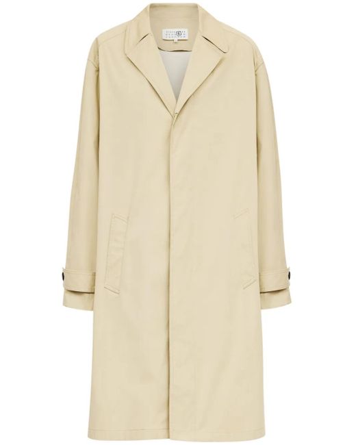 MM6 by Maison Margiela Natural Single-Breasted Coat
