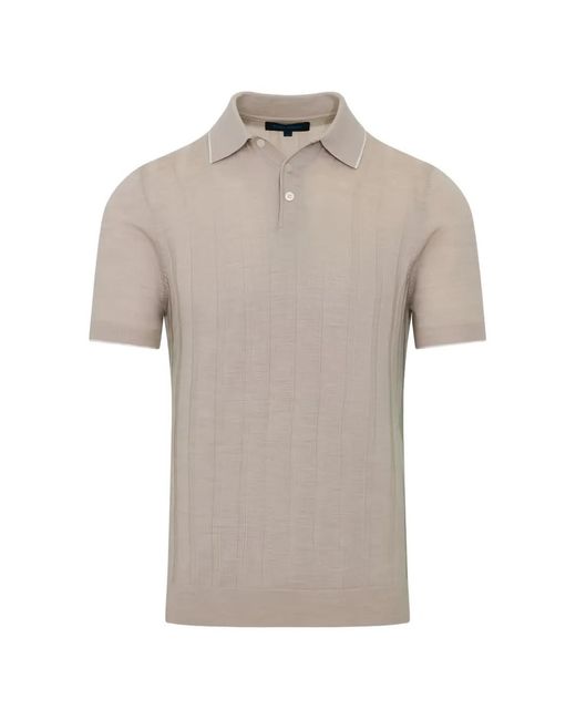 Patrick Assaraf Gray Short-Sleeve Polo Shirt for men