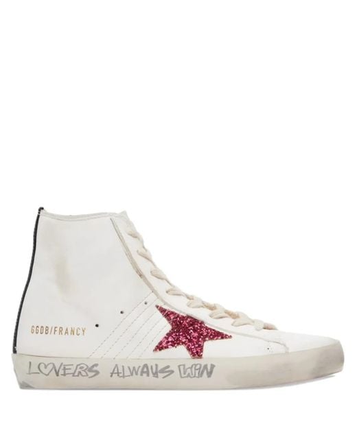 Golden Goose Deluxe Brand Francy High "Lovers Always Win" Sneakers in Pink für Herren