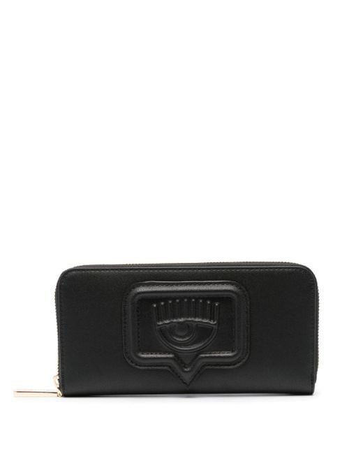 Chiara Ferragni Logo-appliqué Zip-fastening Wallet in Black