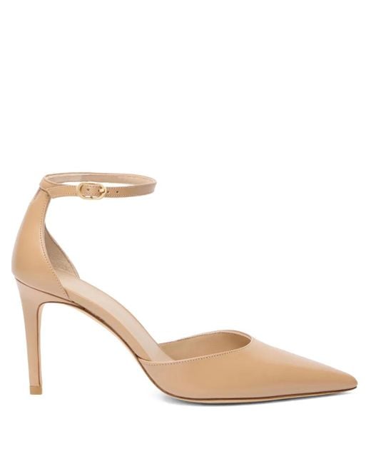 Stuart Weitzman 85 Mm Stuart Power Pumps in het Metallic