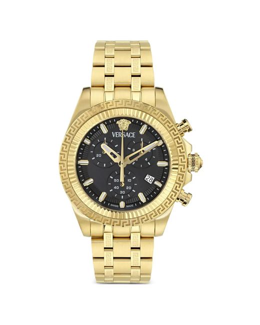 Versace Metallic Fornax Greca 43Mm Watch for men