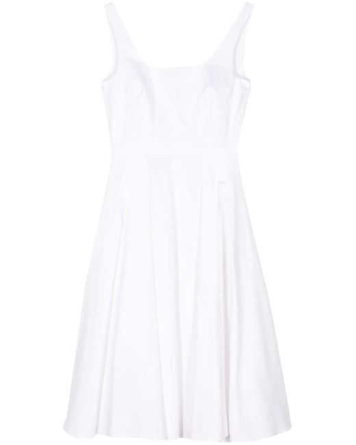 Blanca Vita White Aesculus Flared Midi Dress